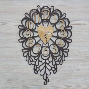 Intra απο ξύλο plywood 3mm-4mm πάχος - Διακοσμητικό ρολόι τοίχου Δίασταση 30x30 cm Intraeaxys-zo9ylde7 - Image 1