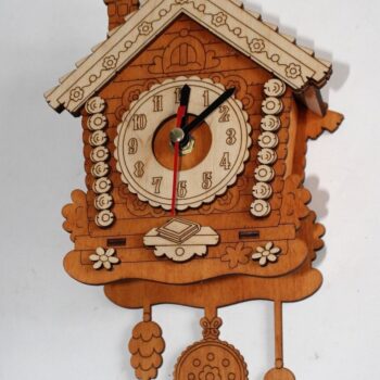 Intra απο ξύλο plywood 3mm-4mm πάχος - Διακοσμητικό Ρολόι Τοίχου Καλύβας Δίασταση 30x30 cm Intraeaxys-pok3jjj7 - Image 1