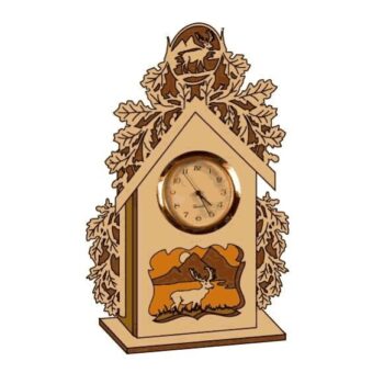 Intra απο ξύλο plywood 3mm-4mm πάχος - часы с оленем Δίασταση 30x30 cm Intraeaxys-d1lylpom - Image 1