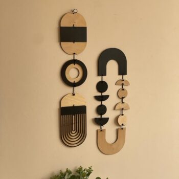 Intra απο ξύλο plywood 3mm-4mm πάχος - Μονόχρωμη Κρεμαστή Τοίχου Γεωμετρική Τέχνη Διακόσμηση κόντρα πλακέ Δίασταση 30x30 cm Intraeaxys-078p8qqo - Image 1