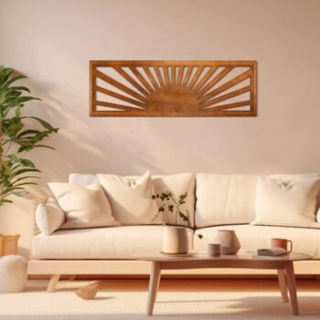 Intra απο ξύλο plywood 3mm-4mm πάχος - Wood Sunset Wall Art Boho Sun Wall Art Δίασταση 20x20 cm Intraeaxys-51ry8k3o - Image 5