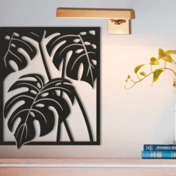 Intra απο ξύλο plywood 3mm-4mm πάχος - Monstera Wall Art Panel Δίασταση 30x30 cm Intraeaxys-6o3n86r1 - Image 1
