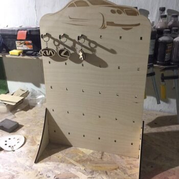 Intra απο ξύλο plywood 3mm-4mm πάχος - Βάση οθόνης με μπρελόκ Δίασταση 5x5 cm Intraeaxys-joed3r51 - Image 1