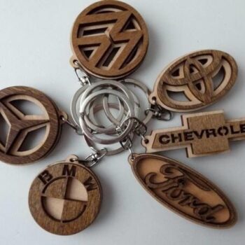 Intra απο ξύλο plywood 3mm-4mm πάχος - Κρεμαστά αυτοκινήτου Μπρελόκ με λογότυπο αυτοκινήτου Κρεμαστά κλειδιών αυτοκινήτου Δίασταση 5x5 cm Intraeaxys-pok35kk7 - Image 1