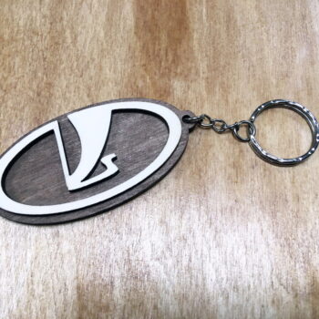 Intra απο ξύλο plywood 3mm-4mm πάχος - Μπρελόκ με λογότυπο αυτοκινήτου Lada Μπρελόκ Δίασταση 5x5 cm Intraeaxys-zo9y6lr7 - Image 1