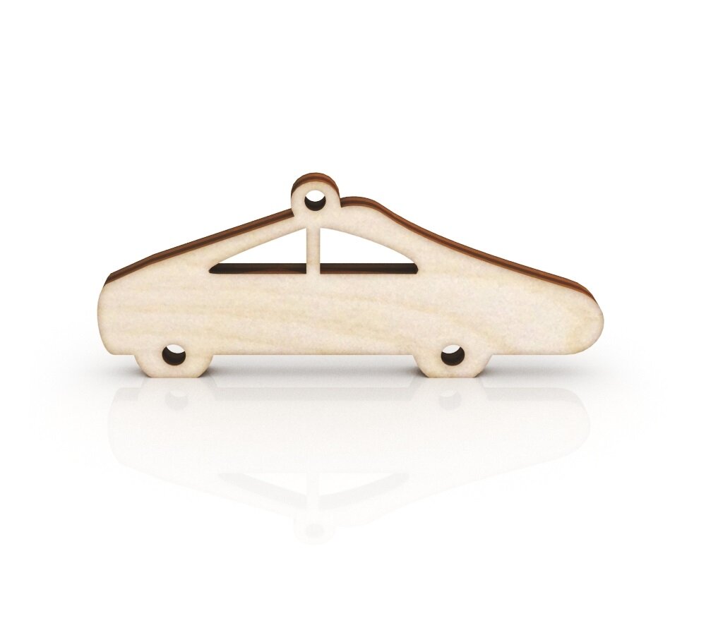 Intra απο ξύλο plywood 3mm-4mm πάχος - Πρότυπο μπρελόκ αυτοκινήτου Δίασταση 5x5 cm Intraeaxys-joed5451