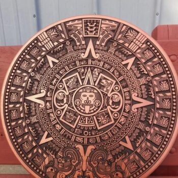 Intra απο ξύλο plywood 3mm-4mm πάχος - Πρότυπο ημερολογίου των Αζτέκων Δίασταση 30x30 cm Intraeaxys-ro6ymmq7 - Image 1