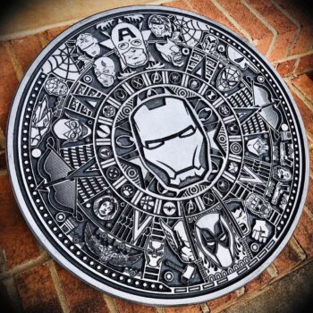 Intra απο ξύλο plywood 3mm-4mm πάχος - Χαρακτική Marvel Aztec Calendar Δίασταση 30x30 cm Intraeaxys-eoxlvexo - Image 1