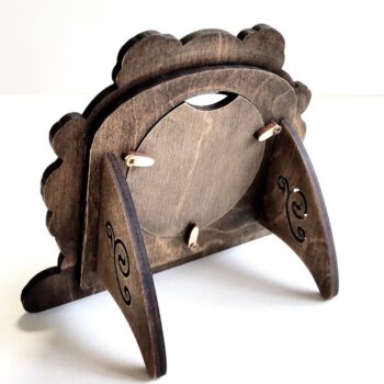 Intra απο ξύλο plywood 3mm-4mm πάχος - Στρογγυλή Ξύλινη Κορνίζα Διακοσμητική Εγχάρακτη Δίασταση 30x30 cm Intraeaxys-e1gk4xvo - Image 3