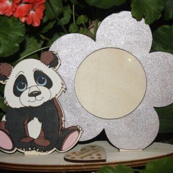 Intra απο ξύλο plywood 3mm-4mm πάχος - Κορνίζα Panda Δίασταση 30x30 cm Intraeaxys-joedzj61 - Image 1