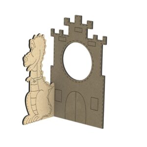 Intra απο ξύλο plywood 3mm-4mm πάχος - Κορνίζα με Δράκο Δίασταση 30x30 cm Intraeaxys-078y5g4o