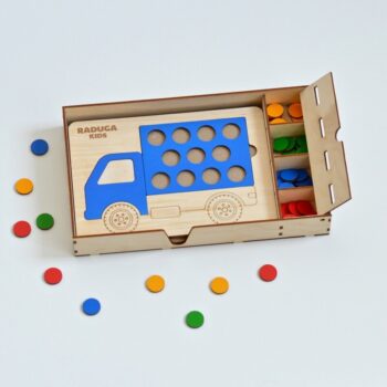 Intra απο ξύλο plywood 3mm-4mm πάχος - Ξύλινα Σχήμα Παζλ για νήπια Παζλ με μανταλάκια φορτηγών Δίασταση 30x30 cm Intraeaxys-eoxl5qxo - Image 4