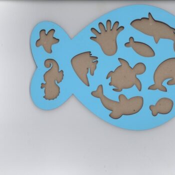 Intra απο ξύλο plywood 3mm-4mm πάχος - Ξύλινο παζλ με μανταλάκια ψαριών Εκπαιδευτικό παιχνίδι με μανταλάκια με θαλάσσια πλάσματα Δίασταση 30x30 cm Intraeaxys-p7ymeyp7 - Image 3