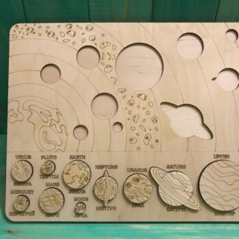 Intra απο ξύλο plywood 3mm-4mm πάχος - Εκπαιδευτικό παιχνίδι παζλ Solar System Peg Peg Δίασταση 30x30 cm Intraeaxys-voq2vyeo - Image 1
