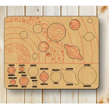 Intra απο ξύλο plywood 3mm-4mm πάχος - Ηλιακό σύστημα παζλ για παιδιά Δίασταση 30x30 cm Intraeaxys-e1gkqxvo - Image 1