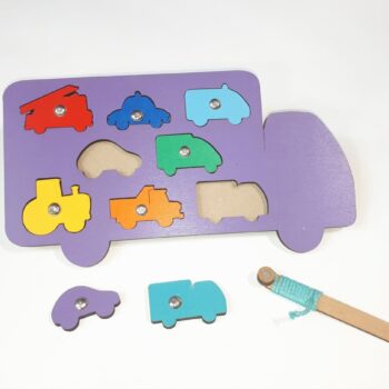 Intra απο ξύλο plywood 3mm-4mm πάχος - Vehicles Shapes Puzzle Ξύλινα μανταλάκια παζλ για νήπια Δίασταση 30x30 cm Intraeaxys-078yew4o - Image 1