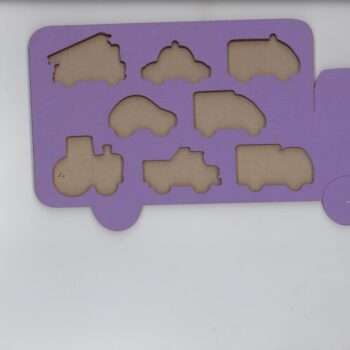 Intra απο ξύλο plywood 3mm-4mm πάχος - Vehicles Shapes Puzzle Ξύλινα μανταλάκια παζλ για νήπια Δίασταση 30x30 cm Intraeaxys-078yew4o - Image 3