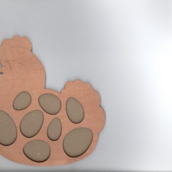 Intra απο ξύλο plywood 3mm-4mm πάχος - Ξύλινο παιχνίδι παζλ σε σχήμα αυγού κότας Δίασταση 30x30 cm Intraeaxys-m1d6red7 - Image 1