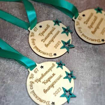 Intra απο ξύλο plywood 3mm-4mm πάχος - Μετάλλια Ξύλινης Εκδήλωσης Δίασταση 30x30 cm Intraeaxys-joed3e51 - Image 1