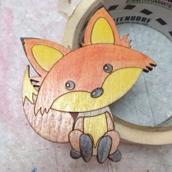 Intra απο ξύλο plywood 3mm-4mm πάχος - Καρφίτσες καρφίτσες με χαριτωμένο Fox Decor Δίασταση 30x30 cm Intraeaxys-lopqgw67 - Image 1