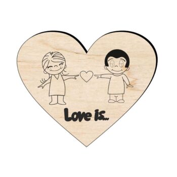 Intra απο ξύλο plywood 3mm-4mm πάχος - Ξύλινος μαγνήτης αγάπης Δίασταση 30x30 cm Intraeaxys-yon04qp7 - Image 1