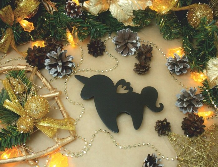 Intra απο ξύλο plywood 3mm-4mm πάχος - Ξύλινα διακοσμητικά μονόκερου Αξιολάτρευτο ντεκόρ μονόκερου Δίασταση 30x30 cm Intraeaxys-r7vmkzz7