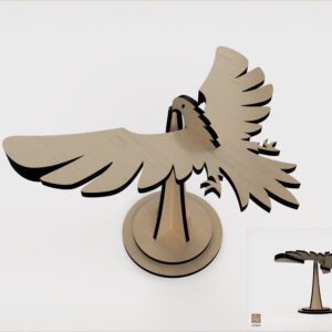 Intra απο ξύλο plywood 3mm-4mm πάχος - Balance Bird 3mm Δίασταση 30x30 cm Intraeaxys-6o3y0nk7