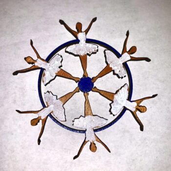 Intra απο ξύλο plywood 3mm-4mm πάχος - Μπαλαρίνα Snowflakes Δίασταση 30x30 cm Intraeaxys-075yg4po - Image 1