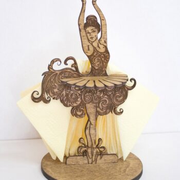 Intra απο ξύλο plywood 3mm-4mm πάχος - Αρχείο PDF Μπαλαρίνας για χαρτοπετσέτα Δίασταση 30x30 cm Intraeaxys-pok345j7 - Image 1