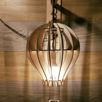 Intra απο ξύλο plywood 3mm-4mm πάχος - Φωτιστικό με μπαλόνι Δίασταση 30x30 cm Intraeaxys-6o3yqzr7 - Image 1