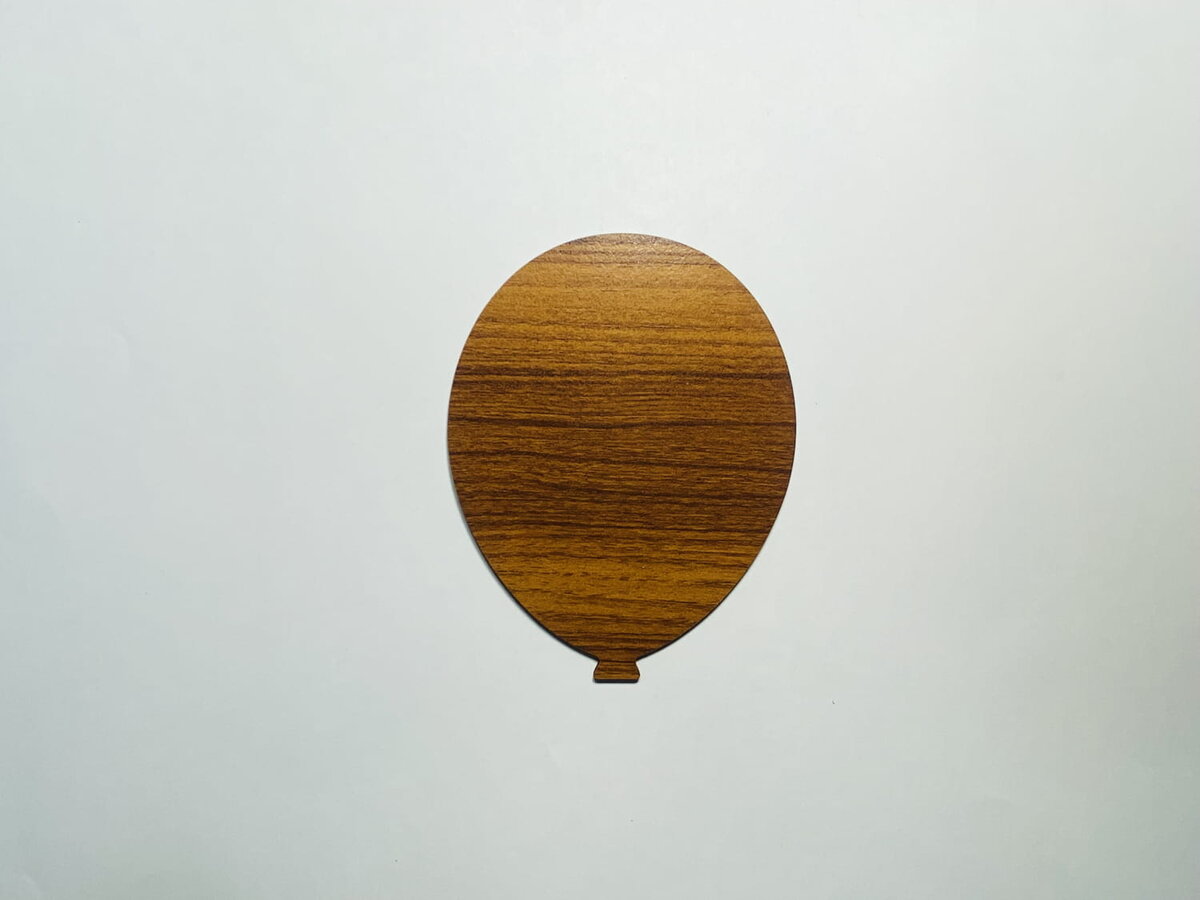 Intra απο ξύλο plywood 3mm-4mm πάχος - Ξύλινο κόψιμο με μπαλόνι Δίασταση 30x30 cm Intraeaxys-zo9yqpw7