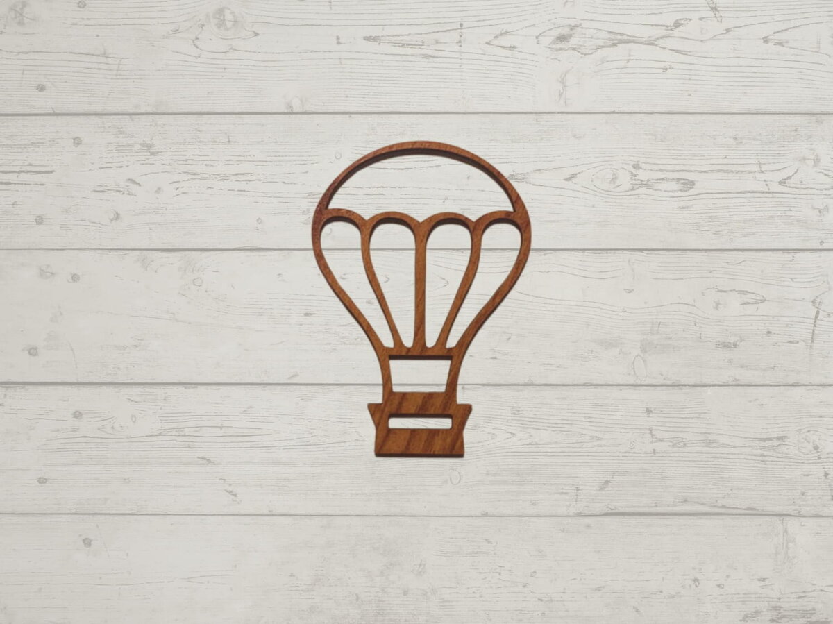 Intra απο ξύλο plywood 3mm-4mm πάχος - Αποκοπή ξύλου με μπαλόνι ζεστού αέρα Δίασταση 30x30 cm Intraeaxys-zo9yqje7