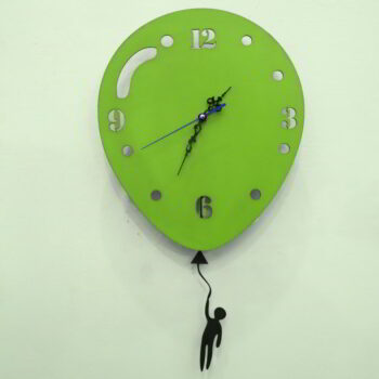 Intra απο ξύλο plywood 3mm-4mm πάχος - Ρολόι τοίχου με μπαλόνι Δίασταση 30x30 cm Intraeaxys-r1z2jnp1 - Image 1