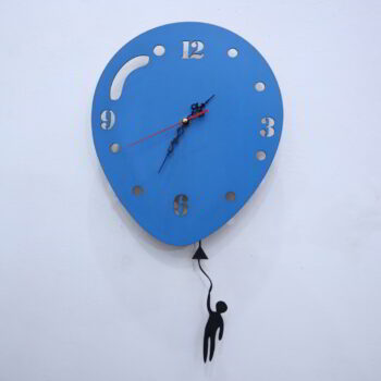 Intra απο ξύλο plywood 3mm-4mm πάχος - Ρολόι τοίχου με μπαλόνι Δίασταση 30x30 cm Intraeaxys-r1z2jnp1 - Image 5