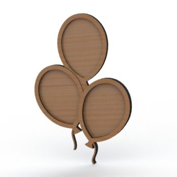 Intra απο ξύλο plywood 3mm-4mm πάχος - Heart Drop Box Balloon Δίασταση 30x30 cm Intraeaxys-yon0d0k7 - Image 1