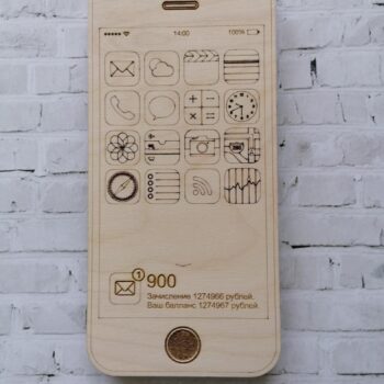 Intra απο ξύλο plywood 3mm-4mm πάχος - Ξύλινο Πορτοφόλι Κουτί τραπεζογραμματίων σε σχήμα iPhone Δίασταση 30x30 cm Intraeaxys-eoxljdjo - Image 3