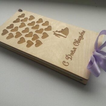 Intra απο ξύλο plywood 3mm-4mm πάχος - Κιβώτιο δώρου με πρότυπο κλεισίματος κορδέλας Δίασταση 30x30 cm Intraeaxys-lopqd467 - Image 1