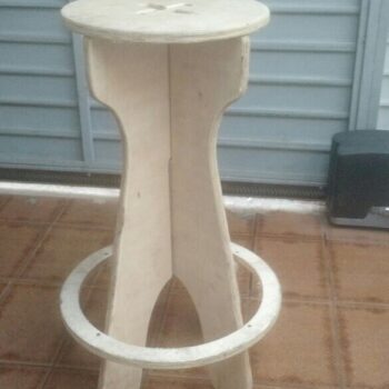 Intra απο ξύλο plywood 3mm-4mm πάχος - Αρχείο PDF Σκαμπό της Σαγκάης Δίασταση 30x30 cm Intraeaxys-6o3yedj7 - Image 1