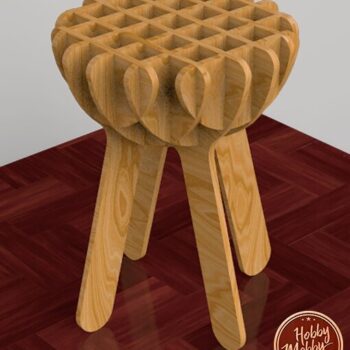 Intra απο ξύλο plywood 3mm-4mm πάχος - Σκαμνί Δίασταση 30x30 cm Intraeaxys-075ykx3o - Image 1