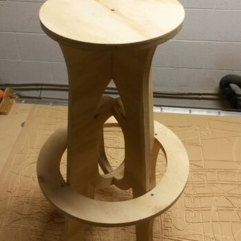 Intra απο ξύλο plywood 3mm-4mm πάχος - Σκαμπό μπαρ χωρίς πλάτη Δίασταση 30x30 cm Intraeaxys-r7vm5v67 - Image 1