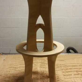 Intra απο ξύλο plywood 3mm-4mm πάχος - Σχέδια δρομολογητή CNC για σκαμπό μπαρ χωρίς πλάτη Δίασταση 30x30 cm Intraeaxys-d1lv2p6o - Image 1