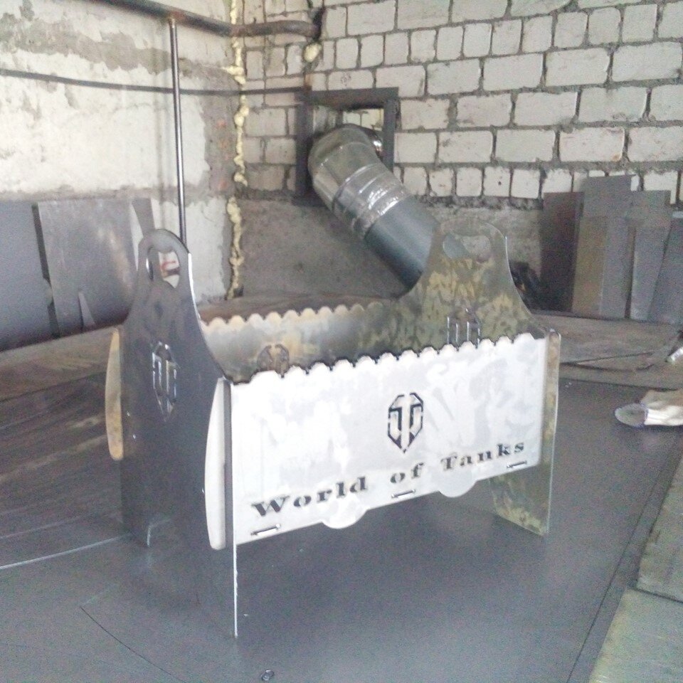 Intra απο ξύλο plywood 3mm-4mm πάχος - Φορητή ψησταριά μπάρμπεκιου World Of Tanks Δίασταση 30x30 cm Intraeaxys-51rr6y31