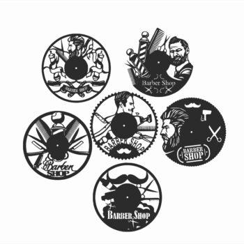 Intra απο ξύλο plywood 3mm-4mm πάχος - Ρολόγια τοίχου βινυλίου κουρείου Δίασταση 30x30 cm Intraeaxys-eo0qz631 - Image 1