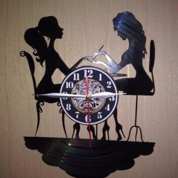 Intra απο ξύλο plywood 3mm-4mm πάχος - Nail Salon Beauty Shop Ρολόι τοίχου βινυλίου Δίασταση 30x30 cm Intraeaxys-zo9yzxr7 - Image 3