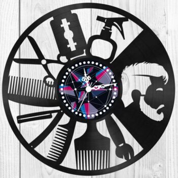 Intra απο ξύλο plywood 3mm-4mm πάχος - Ρολόι κουρείου Δίασταση 30x30 cm Intraeaxys-lopqgk37 - Image 1