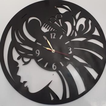 Intra απο ξύλο plywood 3mm-4mm πάχος - Ρολόι τοίχου κομμωτηρίου αισθητικής Δίασταση 30x30 cm Intraeaxys-yon0wgx7 - Image 1