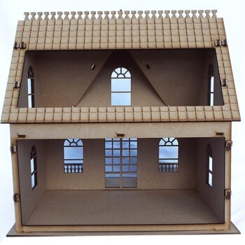 Intra απο ξύλο plywood 3mm-4mm πάχος - Ξύλινο αμερικανικό κουκλόσπιτο κοριτσιών Δίασταση 30x30 cm Intraeaxys-pok35887 - Image 3