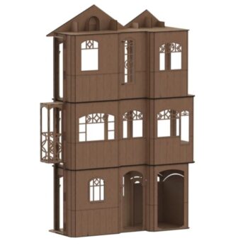 Intra απο ξύλο plywood 3mm-4mm πάχος - Αμερικανικό κουκλόσπιτο κοριτσιών Δίασταση 30x30 cm Intraeaxys-eo0qgnw1 - Image 1