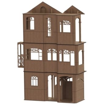 Intra απο ξύλο plywood 3mm-4mm πάχος - Αμερικανικό κουκλόσπιτο κοριτσιών Δίασταση 30x30 cm Intraeaxys-eo0qgnw1 - Image 3