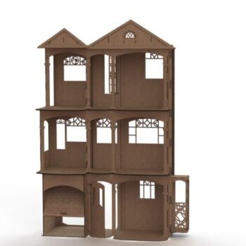 Intra απο ξύλο plywood 3mm-4mm πάχος - Αμερικανικό κουκλόσπιτο κοριτσιών Δίασταση 30x30 cm Intraeaxys-eo0qgnw1 - Image 4